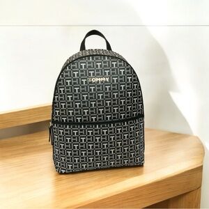 Tommy Hilfiger-Black Chelsea II Logo Backpack. Retail $118